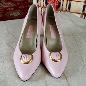 Pink Leather Heels